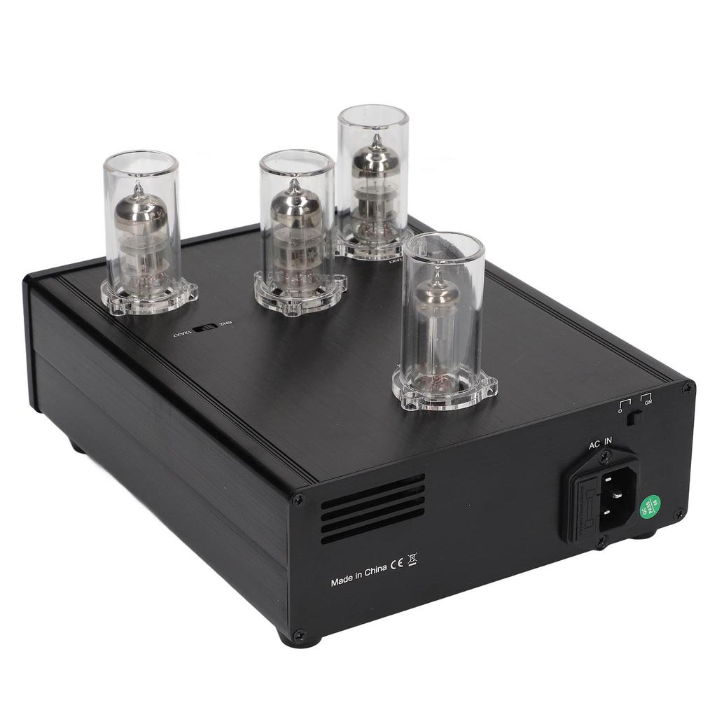 Vacuum Tube Preamplifier Aluminum Alloy Case Anti Interference Phono Preamp for Record Player US Plug 110V