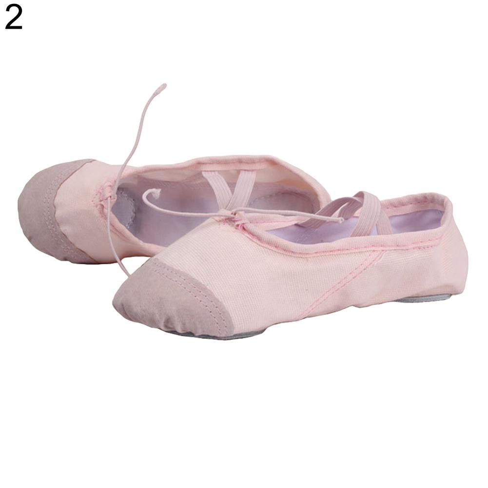 Kinder-Erwachsene-Leinwand-Ballett-Tanzschuhe, Spitzentanz-Gymnastikschuhe