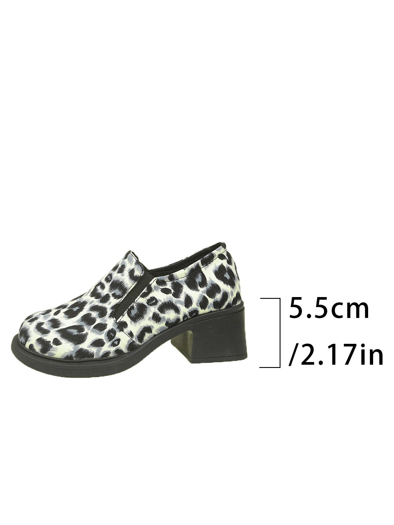 

Импортные товары большого размера 2024 года, новые туфли с круглым носком и толстым каблуком, женская мода, повседневная обувь большого размера с леопардовым принтом, модная женская обувь с одной педалью 42 серый