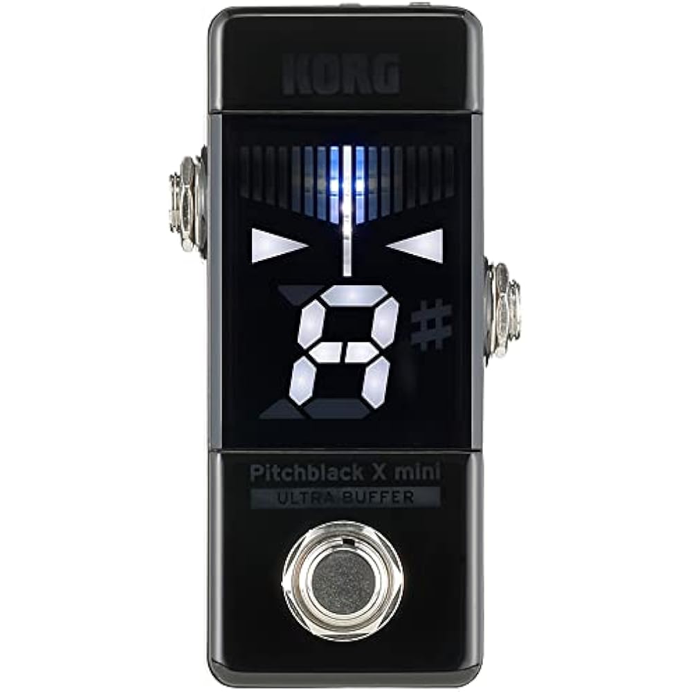KORG (KORG) Guitar/Bass Pedal Tuner Pitchblack X Mini Compact Space-Saving ± 0.1 Cent High Accura...