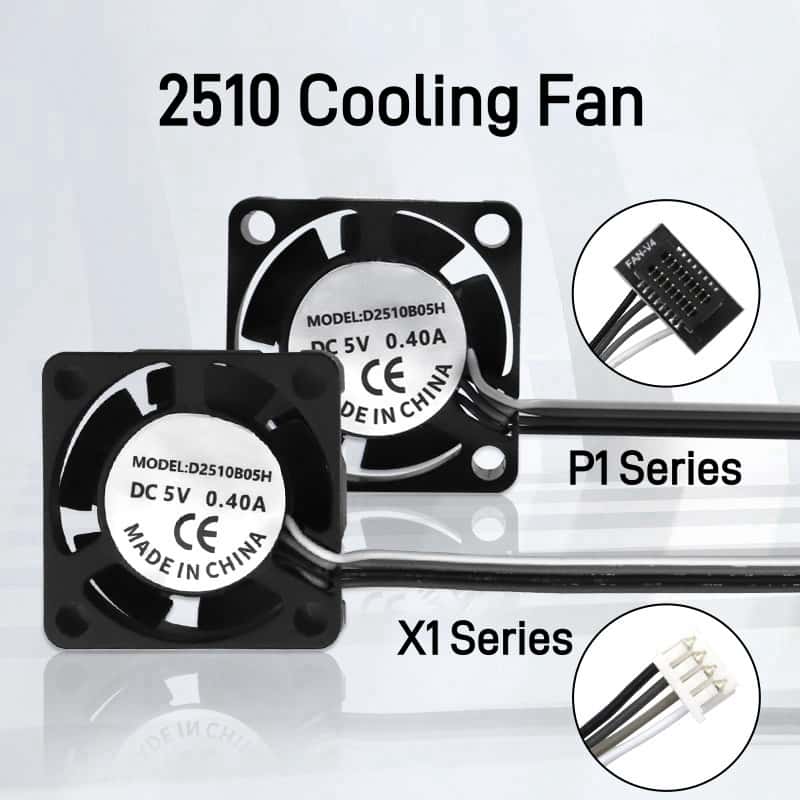 Für Bambu Lab X1 X1C P1 P1P P1S 2510 Hotend-Kühlgebläse Doppelkugellager DC5V 0,4A Hochgeschwindigkeits-Kühlerteile Für Bambulab X1 P1