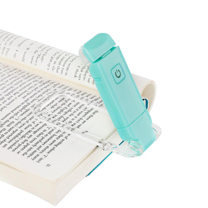 

Светодиодный зажим для книги, портативный легкий USB-зарядка, 2 лампы с регулируемой яркостью для чтения