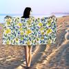 Mittelmeer Zitrone Strandtuch, Mittelmeer Sizilianische Zitronen Sand Strandtücher Geschenke für Frauen, Chinoiserie Blaubeere Zitrone