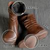 2025 Popular Versatile Leather Martin Boots Women's Shoes Autumn and Winter Short Skinny Boots Brown Maillard Knight Boots
