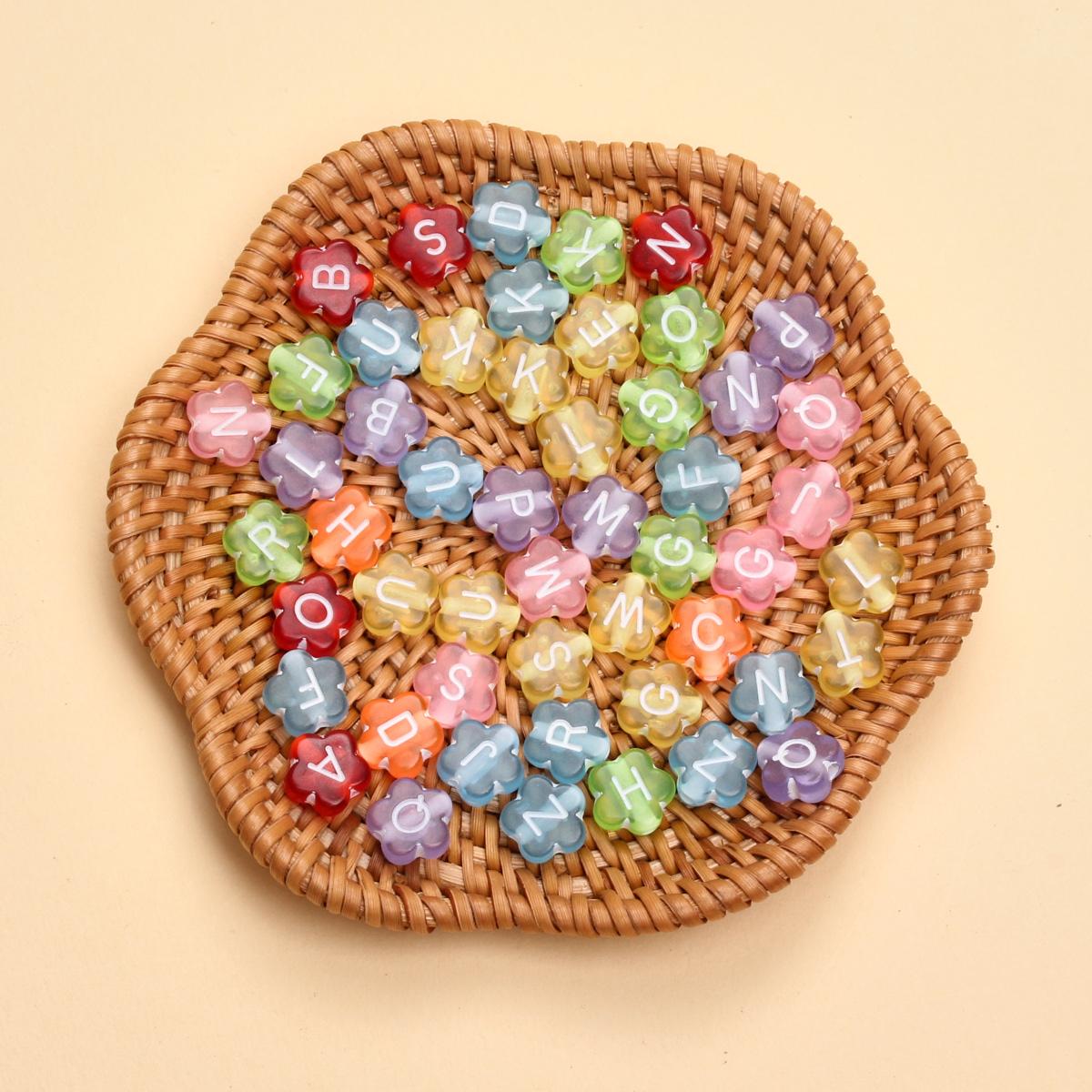 

50 шт., акриловые бусины с буквами и буквами, 9 мм, для изготовления ювелирных изделий своими руками, браслет, ожерелья