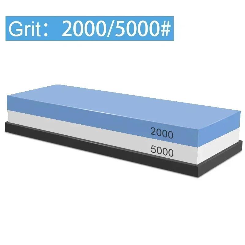 1-7 Stück Schärfstein Messerschärfer Körnung 240-8000# Wetzstein Professionelles Schleifstein-Set Holzbasis Winkelführung Polierset