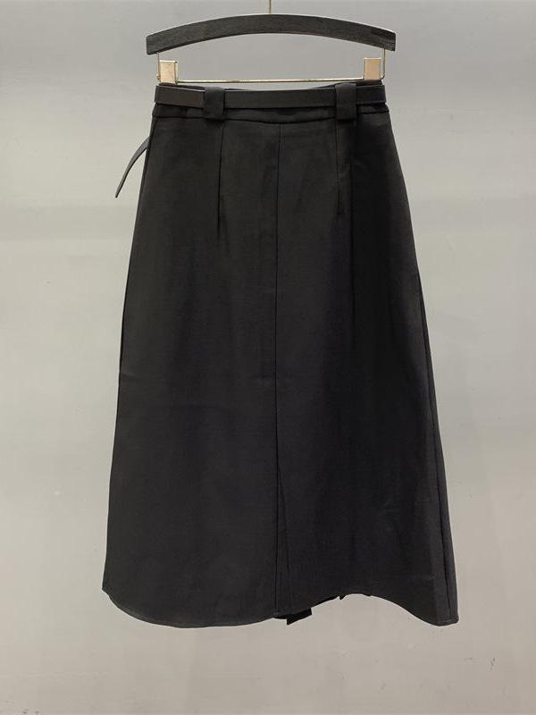 Women's High-Waist Gray Pleated A-Line Skirt - 2026 Trend