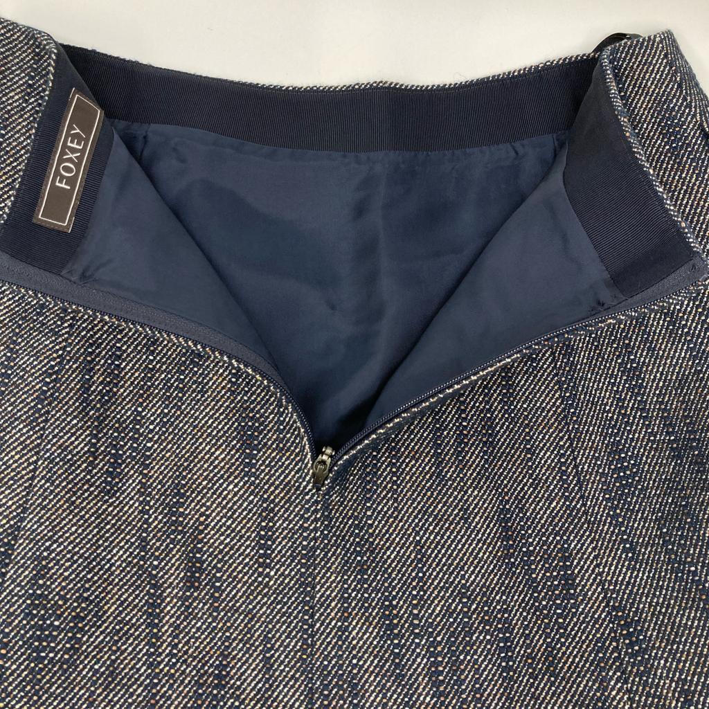 FOXEY 39701 Navy Flare Skirt skirt 38 NavyUsed