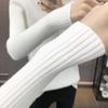 Spring Autumn Half High Neck Solid Color Knitted Jumpers Female Korean Large Size Slim Long-sleeved Sweaters