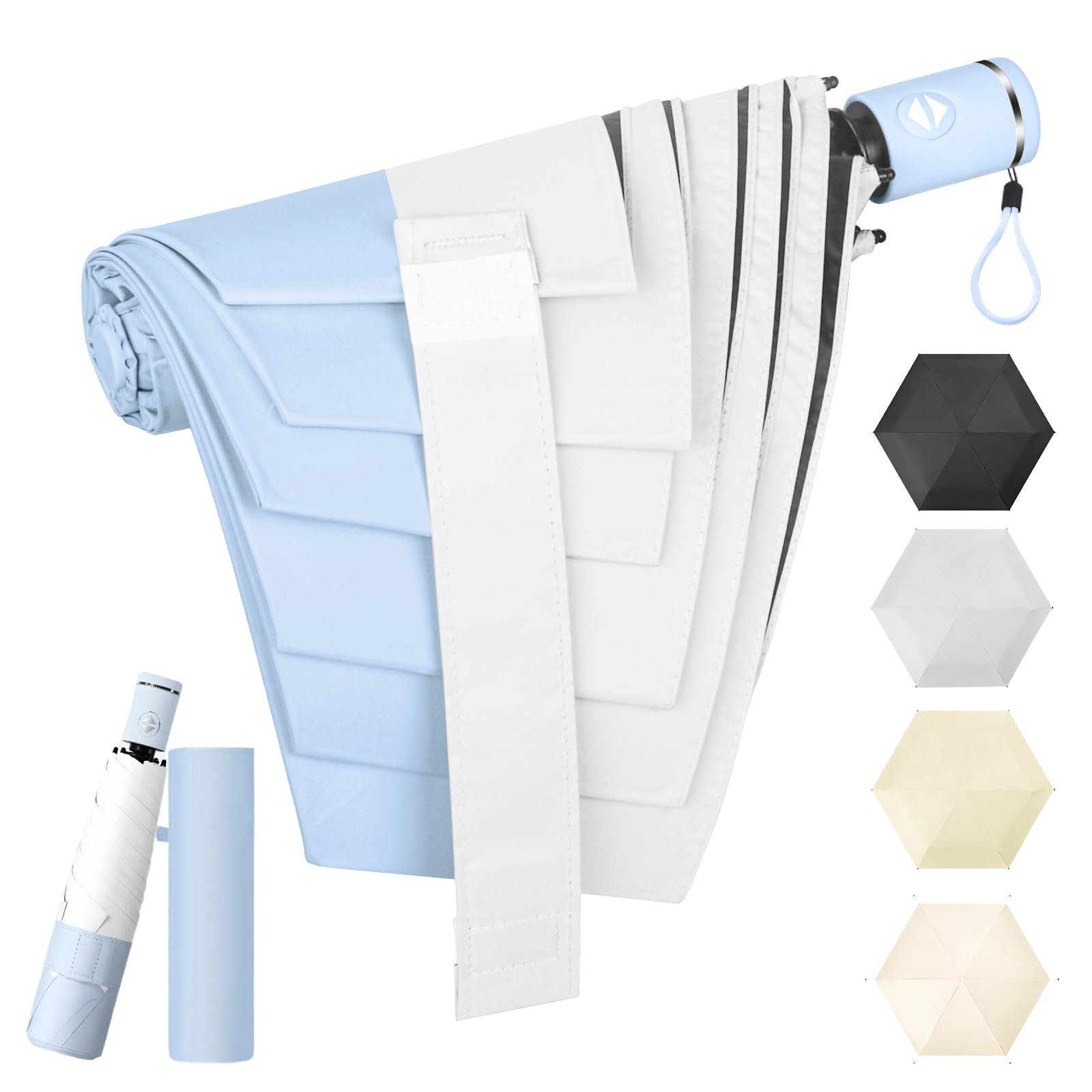 

SEMTIM в 1 Форма Памяти Складной Защита от УФ Полный Свет Автоматический Подходит для Дождя или Большого 92см Солнца УФ Складной Зонт для Мужчин и Женщин [Складывается]