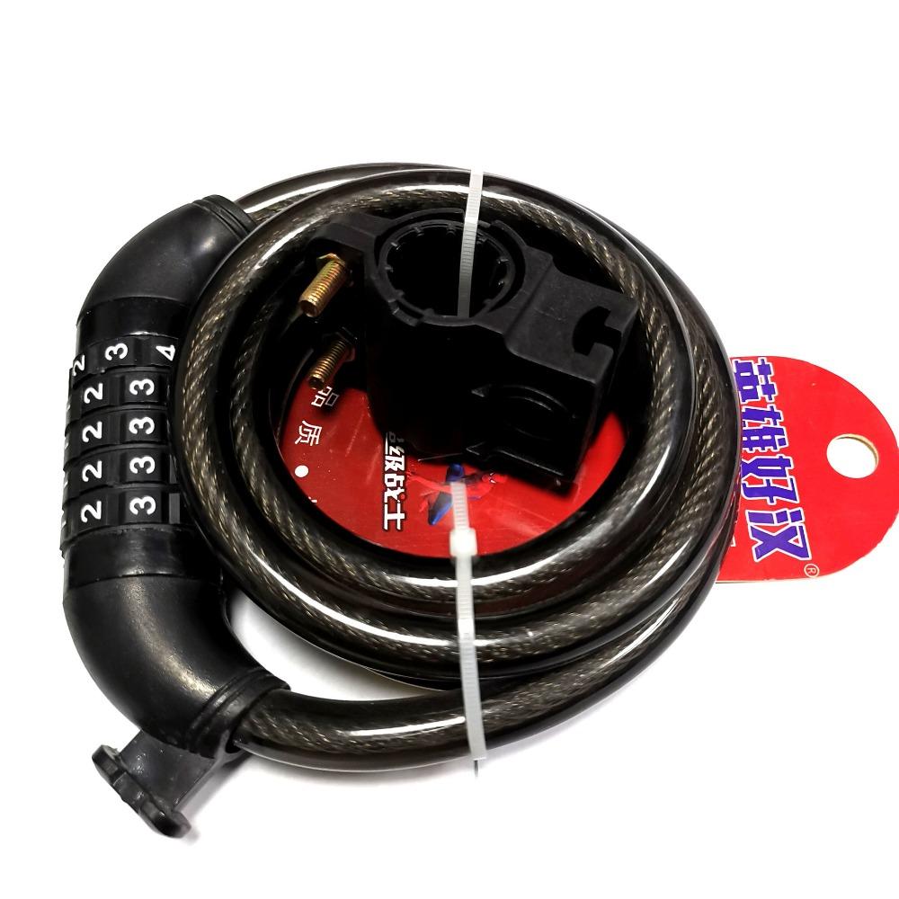 Lock Mountain Bike Five Digit Password Lock Bicycle Password Lock Steel Wire Chain Lock Riding Accessories