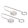 2Pcs Picture Hanging Clips Metal Double-Sided Adhesive Wall Stickers Message Clip(Silver )