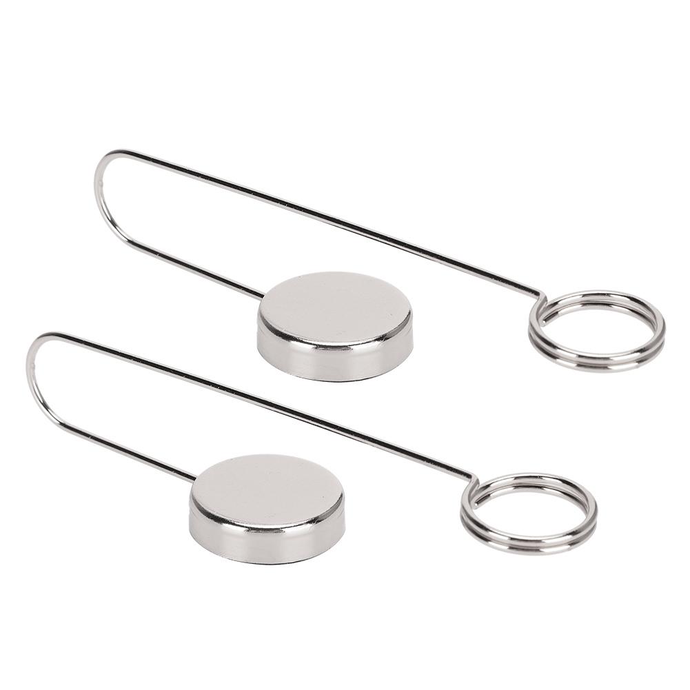 2Pcs Picture Hanging Clips Metal Double-Sided Adhesive Wall Stickers Message Clip(Silver )