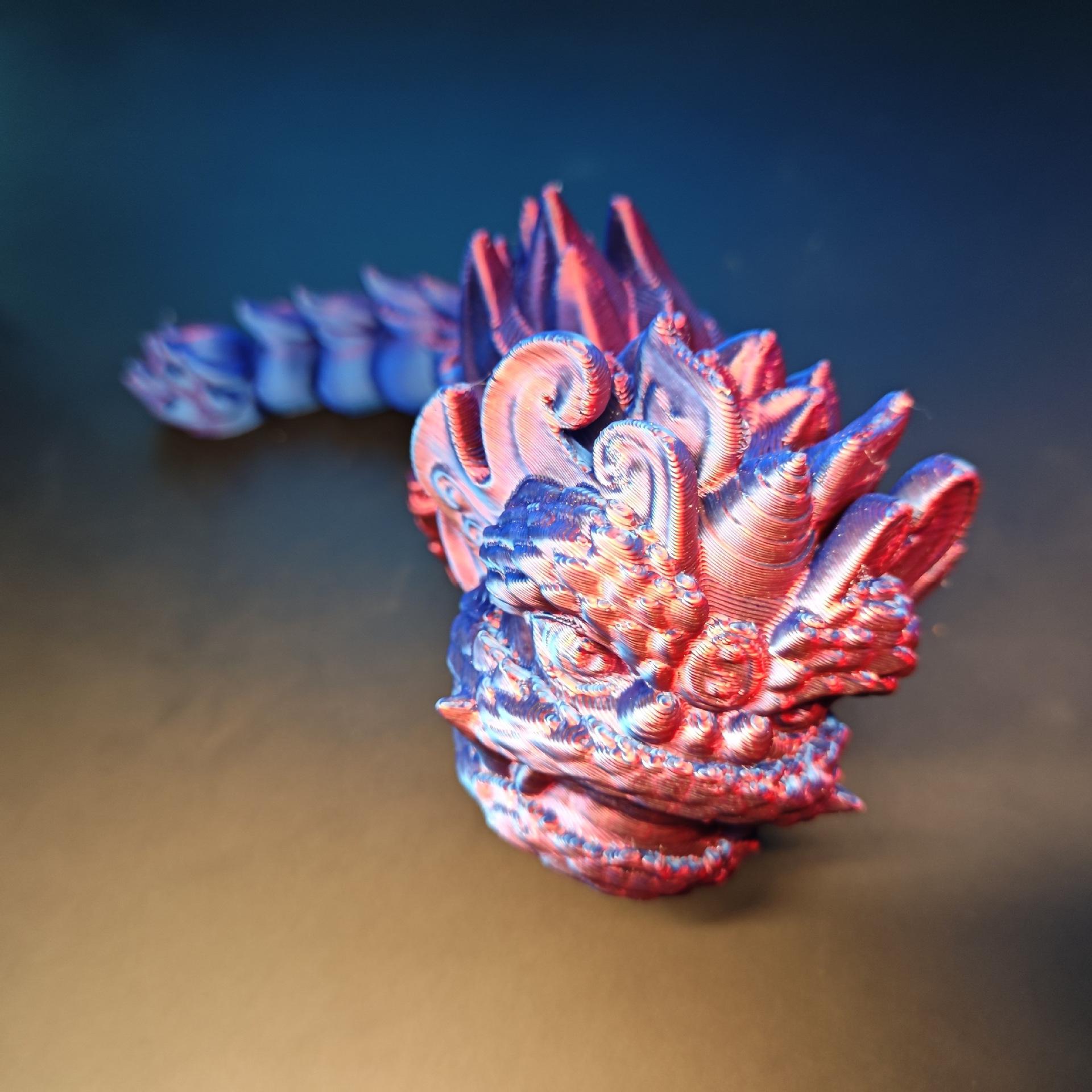 

Декоративная модель ящерицы-хамелеона, напечатанная на 3D-принтере - Мечтательный симуляционный подарок, украшение, игрушка синий/красный