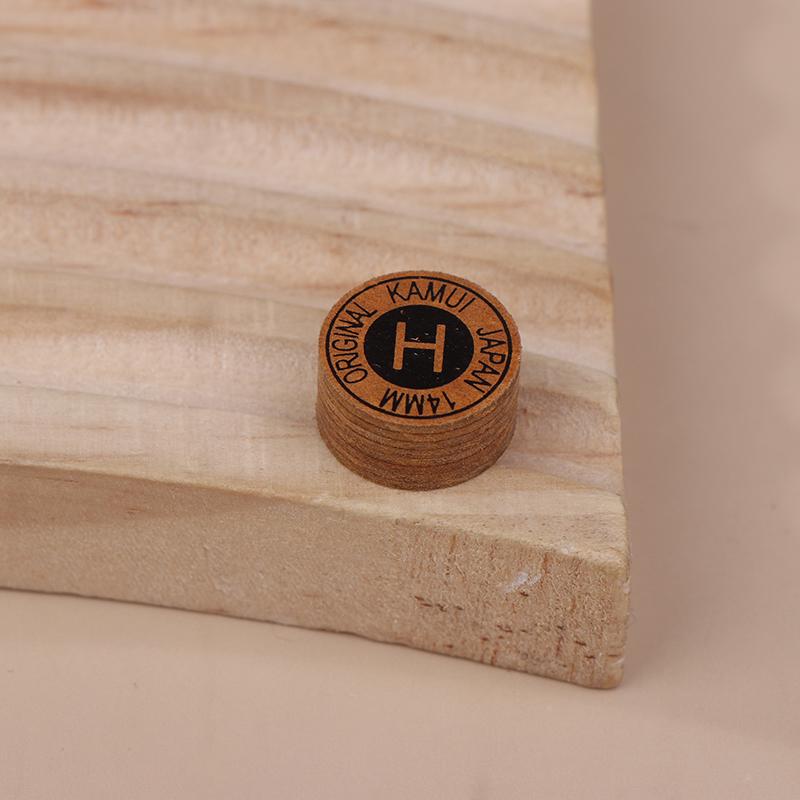 1 Pièce 14Mm Pointe de Queue Japonaise Qualité Billard Piscine Cuir Pointe de Queue Tête de Queue Neuf Boules Pointe de Queue Snooker Tête Dure Douce