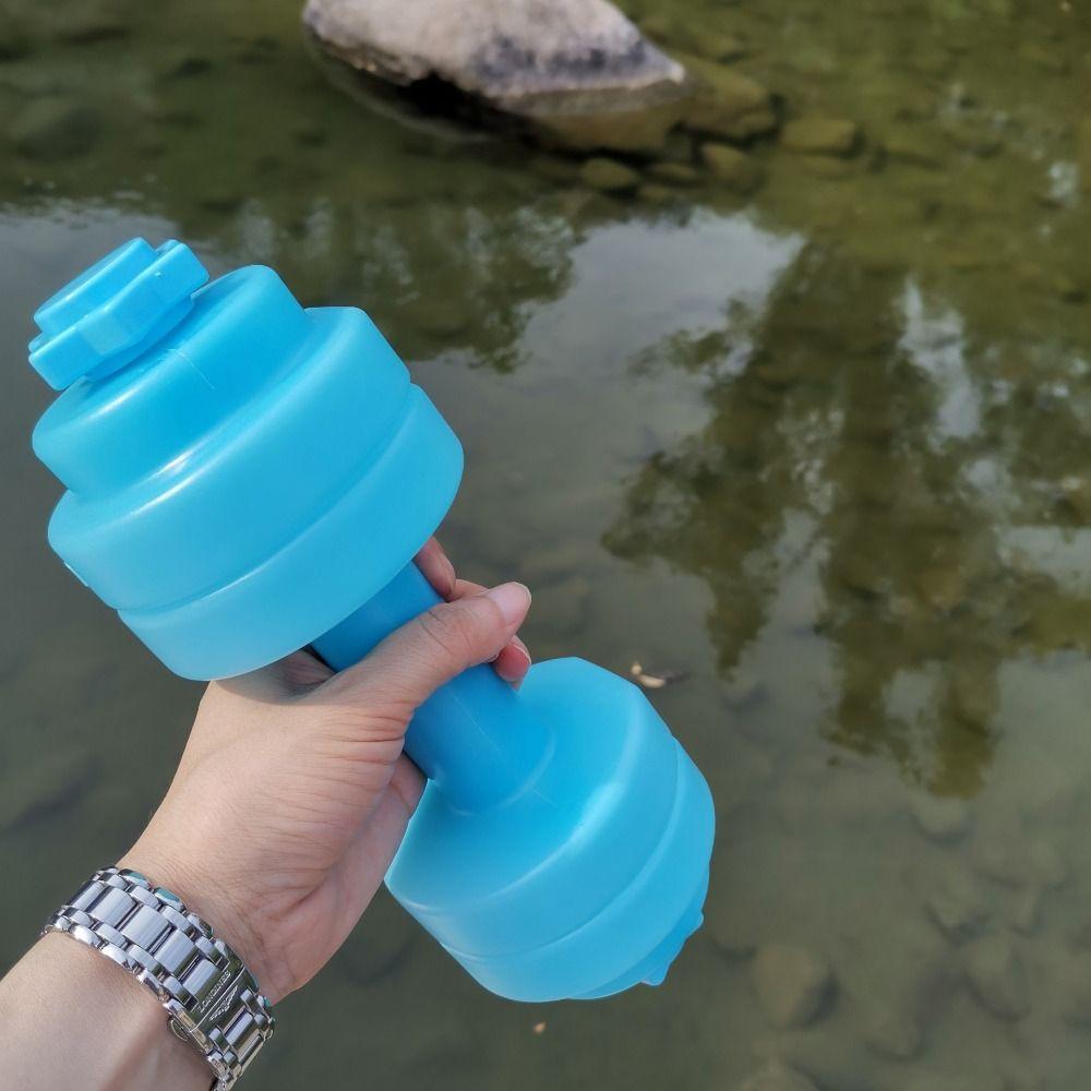 830ML Water-filled Dumbbells Max 1KG Fitness Water Bottle Funny Dumbbell Water Cup  School