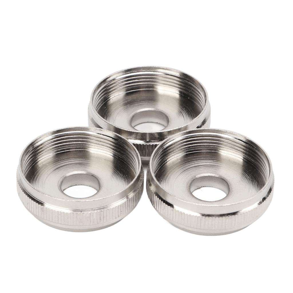 3Pcs Trumpet Valve Cap Metal Silver Screw Piston for Trumpet Replacement Musical Instrument Accessories Trumpet Top
