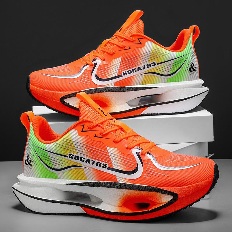 Men'S Sports Shoes Carbon Plate Running Shoes Male Marathon Sneakers Racing Shock-Absorbing Athletics Training Shoes For Women