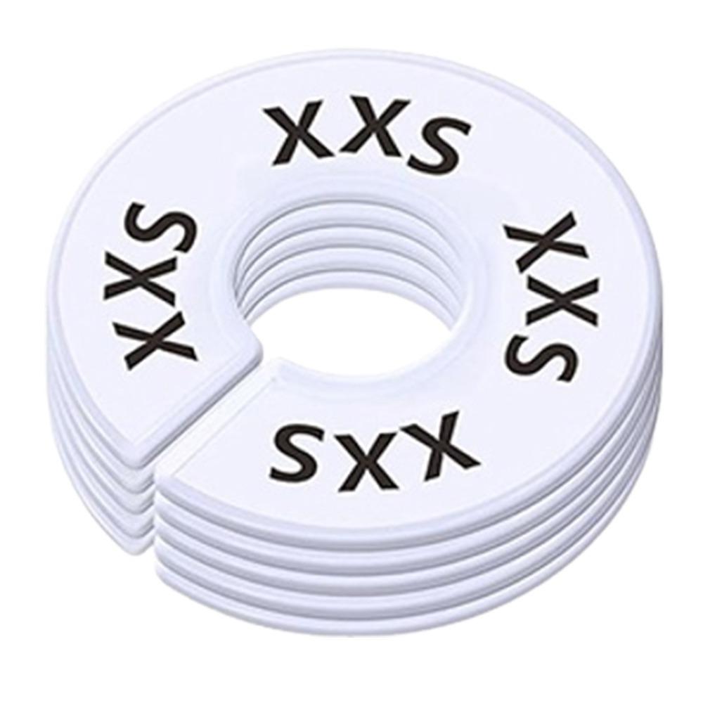5Pcs Organizing Hangers Clothing Rack Size Dividers DIY Craft Round Garment Labels Wardrobe Separator Plastic