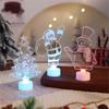 Beleuchtete LED Acryl Weihnachtsdekoration Tischschmuck Weihnachtliches dekoratives Nachtlicht für Zuhause, Büro, Schlafzimmer