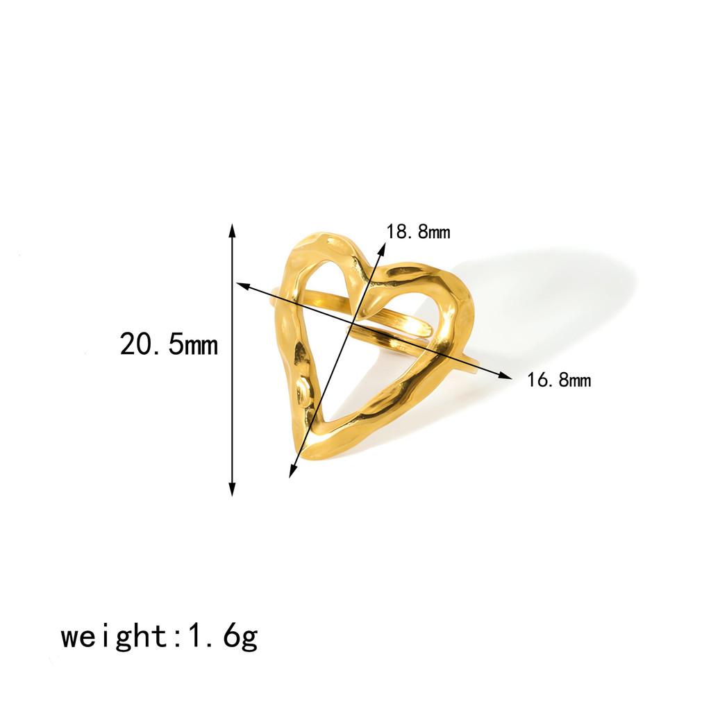 

Minimalist Geometric Titanium Steel Ring For Women With Water Resistant Finish Style C