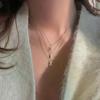 Fashion Shining A-Z Letter Pendant Charm Necklace 26 Initial Alphabet Clavicle Chain Party Jewelry Gift