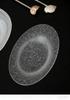 Handmade Cloudy Bubble Frosted Glass Oval Plate, Lead-Free Japanese Style Small Dish for Snacks, Fruit, Salad, Desserts & Pastri