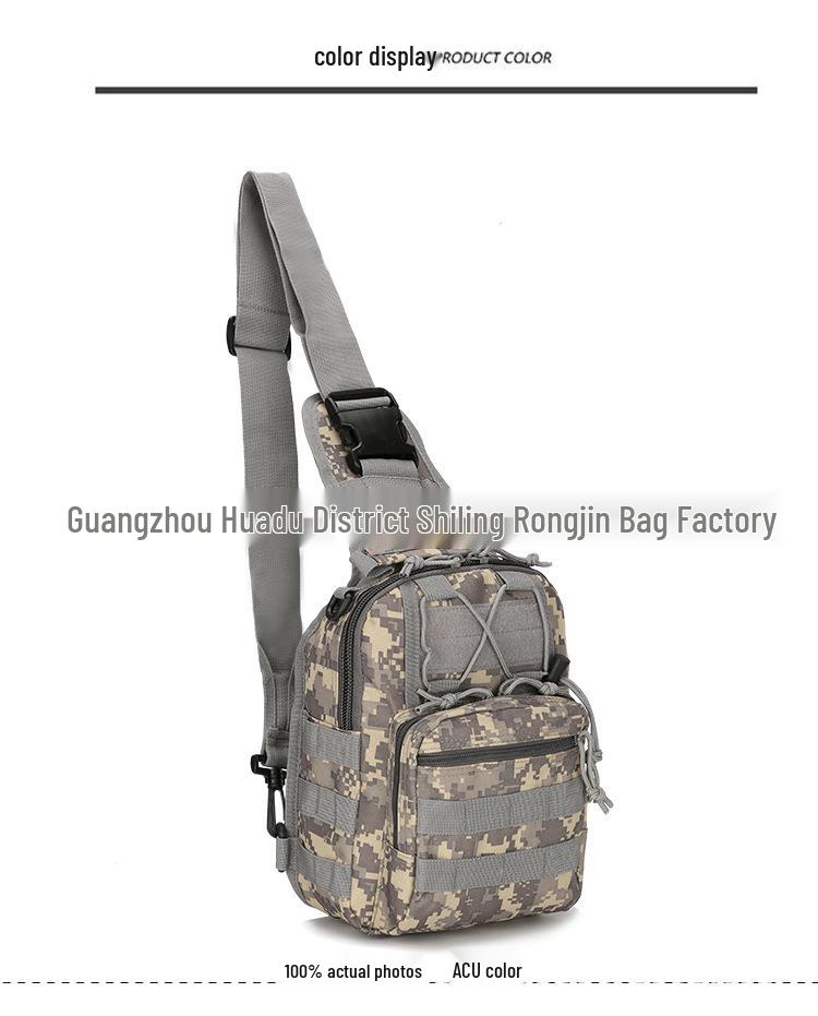 Camouflage Canvas Cycling Crossbody Bag - Outdoor Tactical Chest Pack