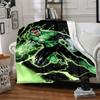 1pc Green Lantern Ring Flannel Throw Blanket Soft, Warm & Cozy for Couch, Bed, Office, and Travel Versatile All Season Gift, Christmas Present