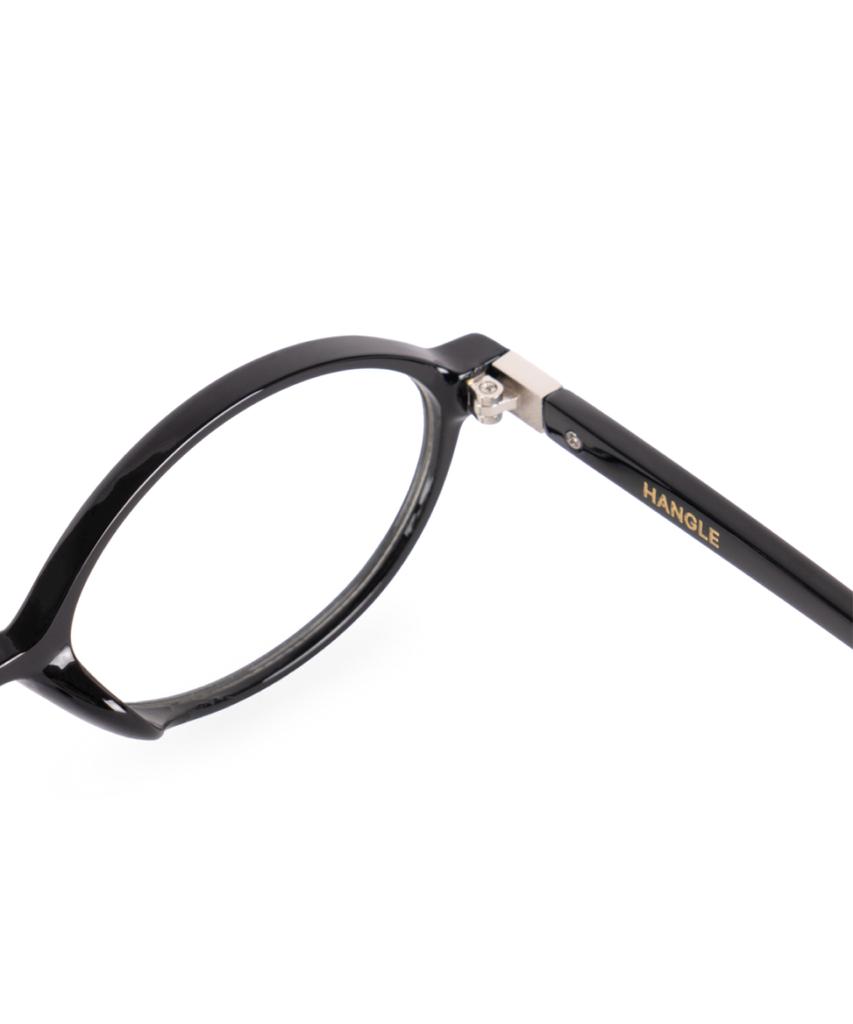 Hangeul [Blue Light Blocking] Geek Chic Oval Black