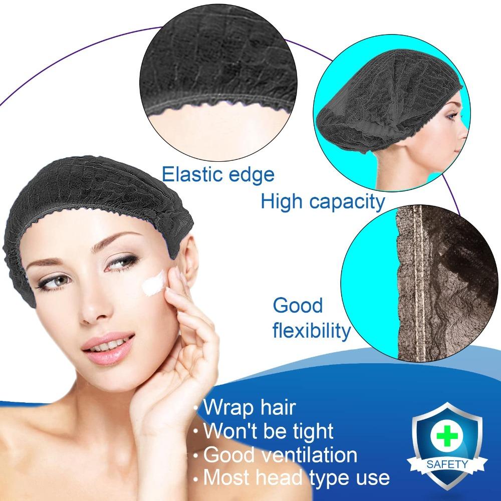 100pcs 21in Double Tendons Hair Cover for Wig Black Hair Paper Wraps for Black Hair Hair Net Unisex