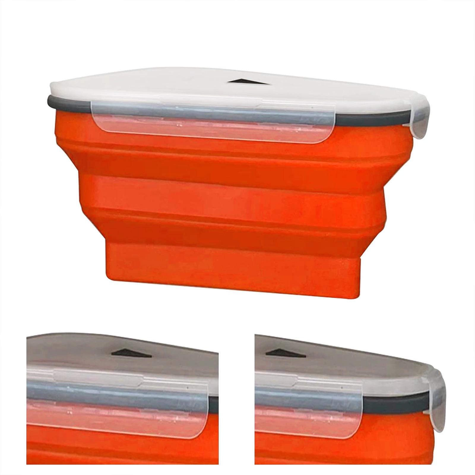 

Многоразовый контейнер, складной треугольный контейнер для хранения пиццы, переносной контейнер для ломтиков пиццы, кухонные принадлежности One Size оранжевый