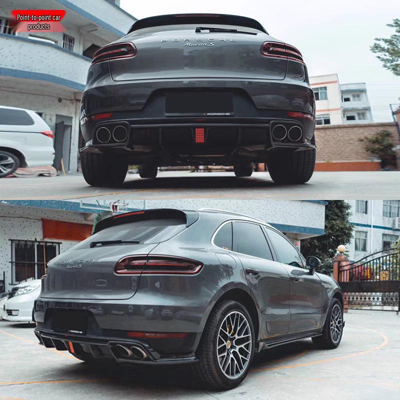 Compatible with Porsche Macan 14-17 CMST Carbon Fiber Body Kit: Front and Rear Lips, Tail Wing, Fender.
