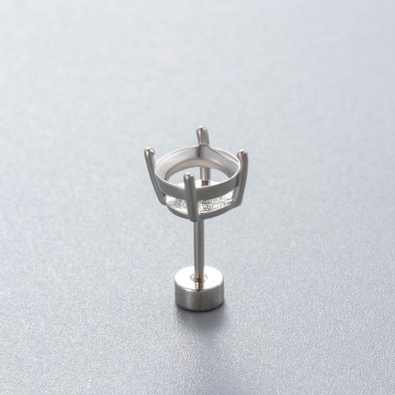 

Серьги-пусеты Henson из титановой стали с четырьмя зубцами хуацзы – DIY аксессуары для хряща хеликс 8MM Setting (Single)