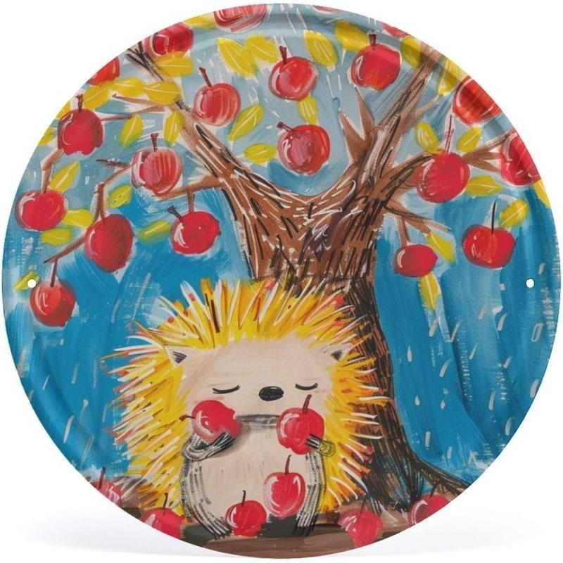 2D Flat Hanging Decorative Metal Sign Hand Painted Art