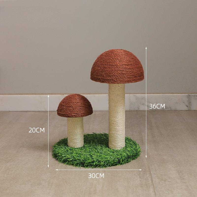 Cat Grab Column Post Sisal Material Wear-resisting PetsToy Catt Training Supply Accessory 2 Cute Mushroom Shape Cat Scratching