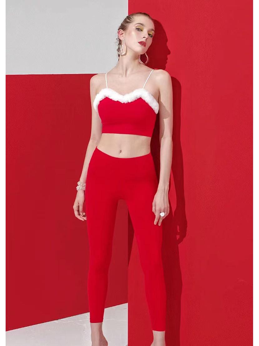 

Стильный комплект для йоги Cross-Border Nude Tube Top: Элегантный жилет с открытой спиной и спортивная одежда с высокой талией S