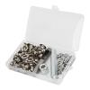 100 Sets Grommets Silver Color Wear Resistant   Production Robust Structure Grommet Tool for Clothing Shoes