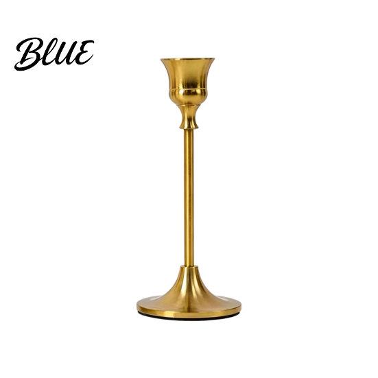 Metal Candle Holder Vintage Holder Pillar for Standard Pillars or Tealights Small