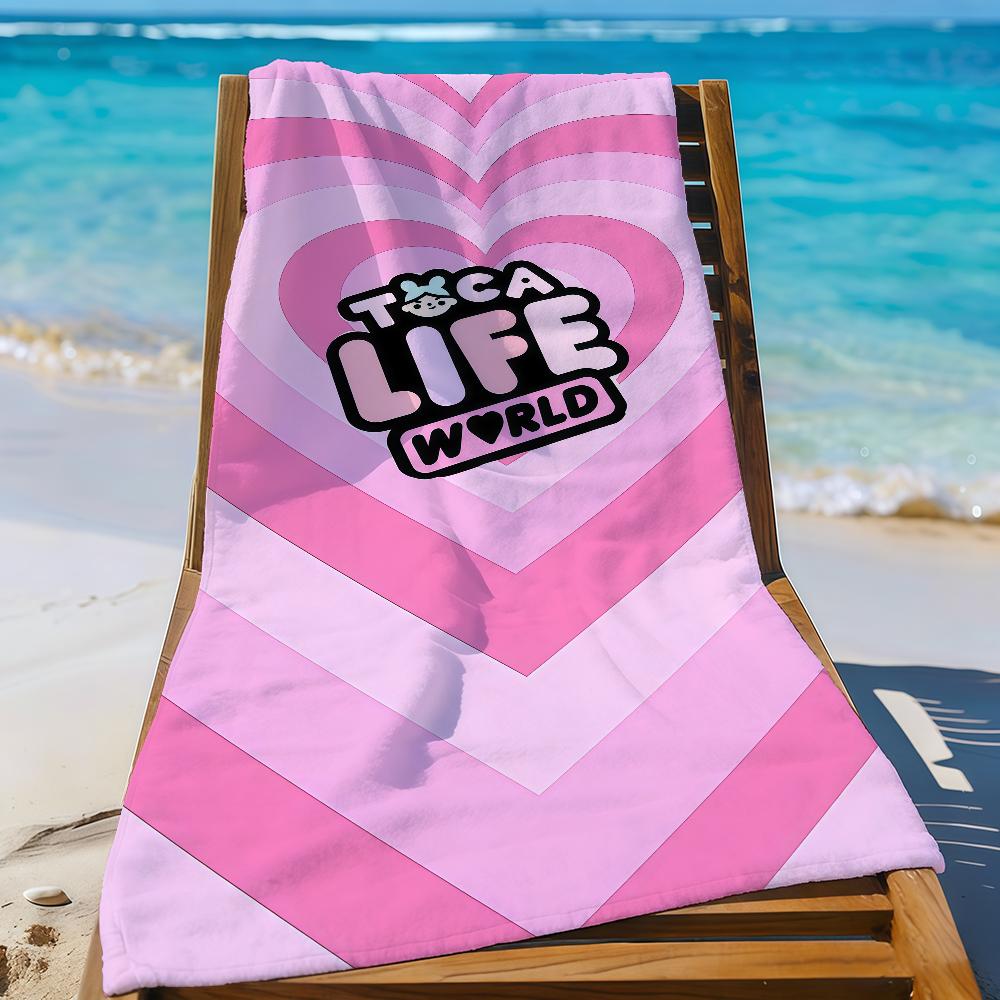 

Game T-Toca Life W-World Towel Sports Quick Dry Travel Camping Gear Sandproof Soft Light Large Beach Towel W40*H60(CM)