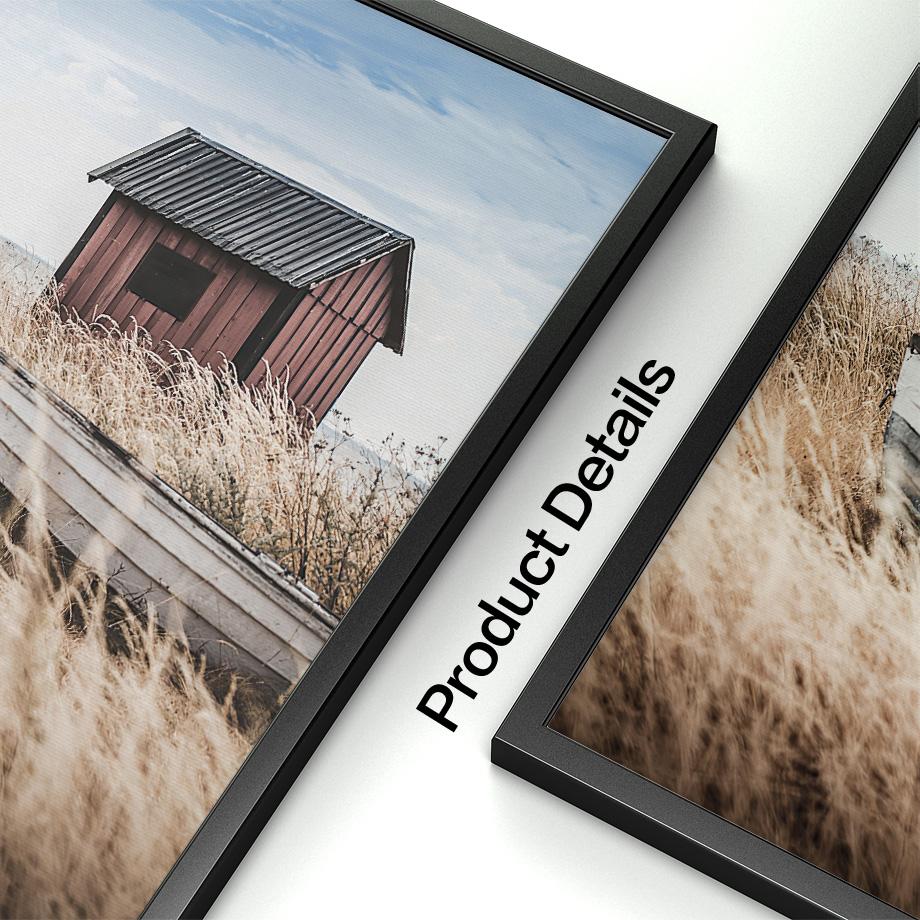 Blue Ocean Wave Shark Flower House Canvas Wall Art Print Posters Modern Painting Pictures Bedroom Living Room Decoration Club