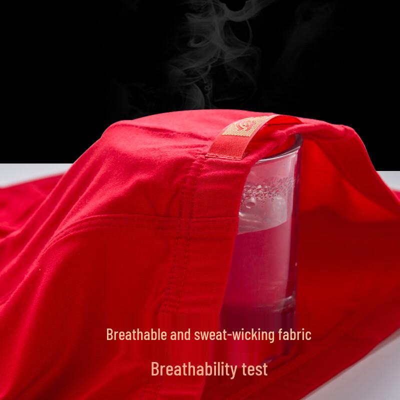 Langsha Men's Festive Red Modal Boxer Briefs 2-Pack