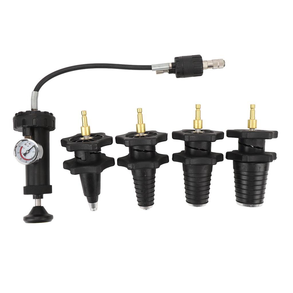 5PCS Cooling System Pressure Test Kit with Gauge Efficient High Accuracy Universal Fit for Automotive