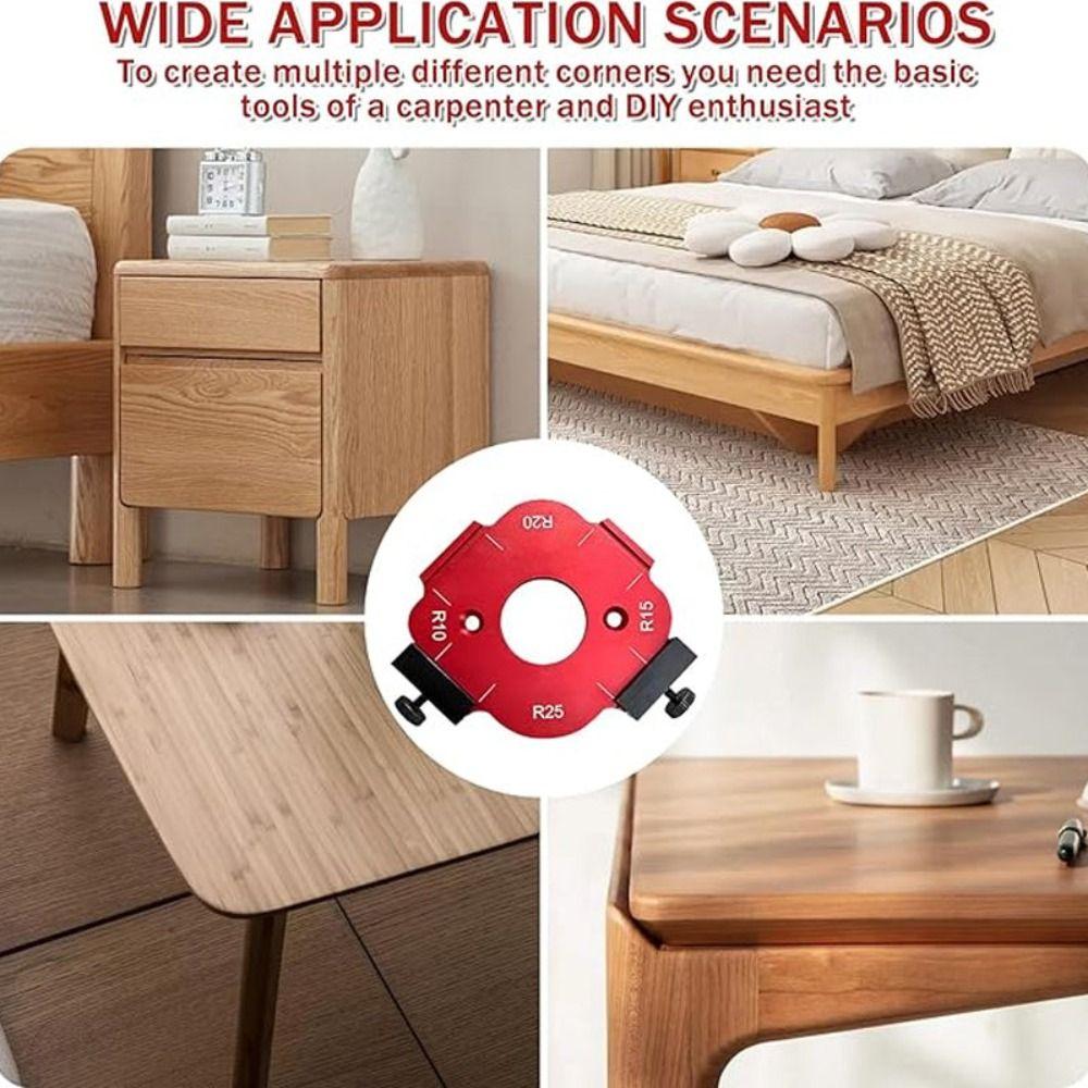 1/2pcs Aluminum Alloy R10-R50 Radius Jig Reusable Woodworking Router Templates Positioning Tools