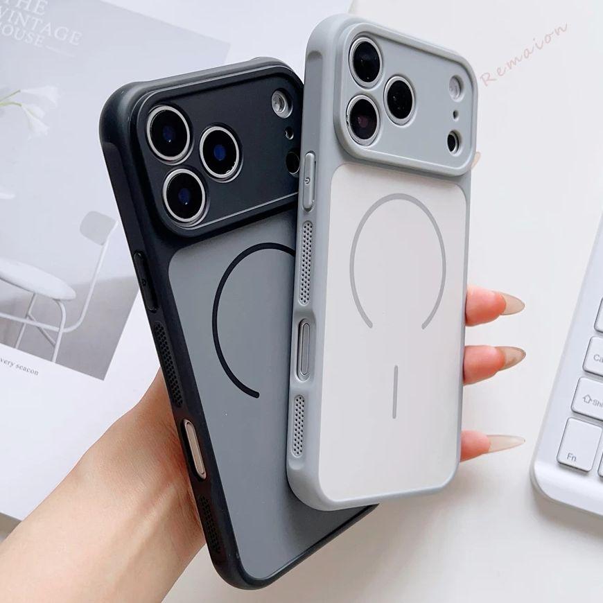 Magnetic Phone Case For iPhone 13 11 12 14 15 16 Pro 17 Max Air Magsafe Heat dissipation Wireless Charge Silicon Protector Cover