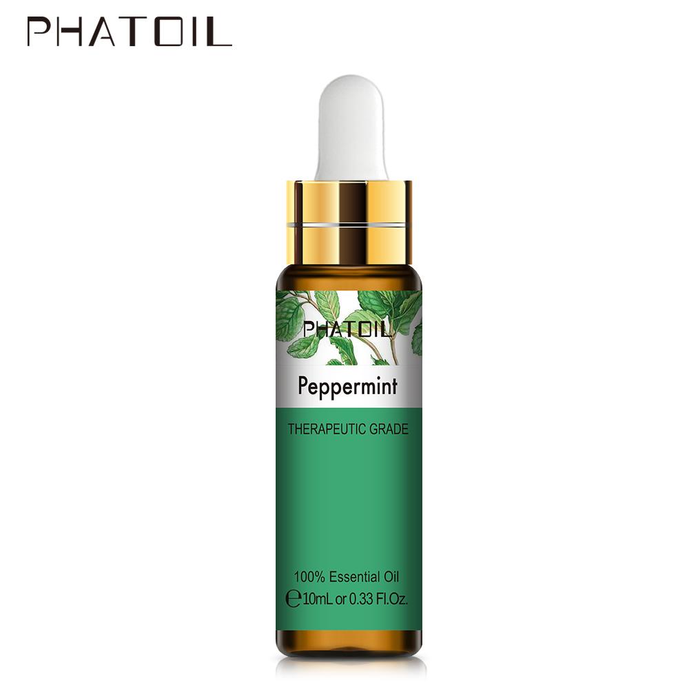 PHATOIL 5/10/30/100ML Peppermint Essential Diffuser for Refreshing Treat Sunburn Skin Repellent Purify Air Therapeutic-Grade Essential Oil