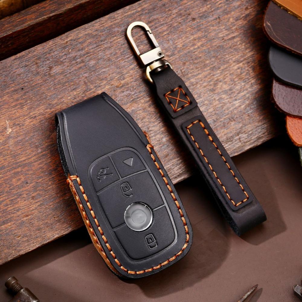 Genuine Leather Key Cover for Mercedes Benz Car Keys Premium Protection and Stylish Design