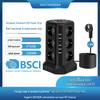 European Standard Power Strip: 3-Layer, 12 Sockets, USB, Extension Cord, Multi-Hole Plug Board