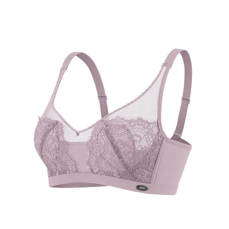 

Бюстгальтер из нержавеющей стали Женский Тонкая хрустальная чашка Бюстгальтер с кроличьими ушками Большой размер Собирающий бюстгальтер Регулируемый бюстгальтер 40/90C фиолетовый