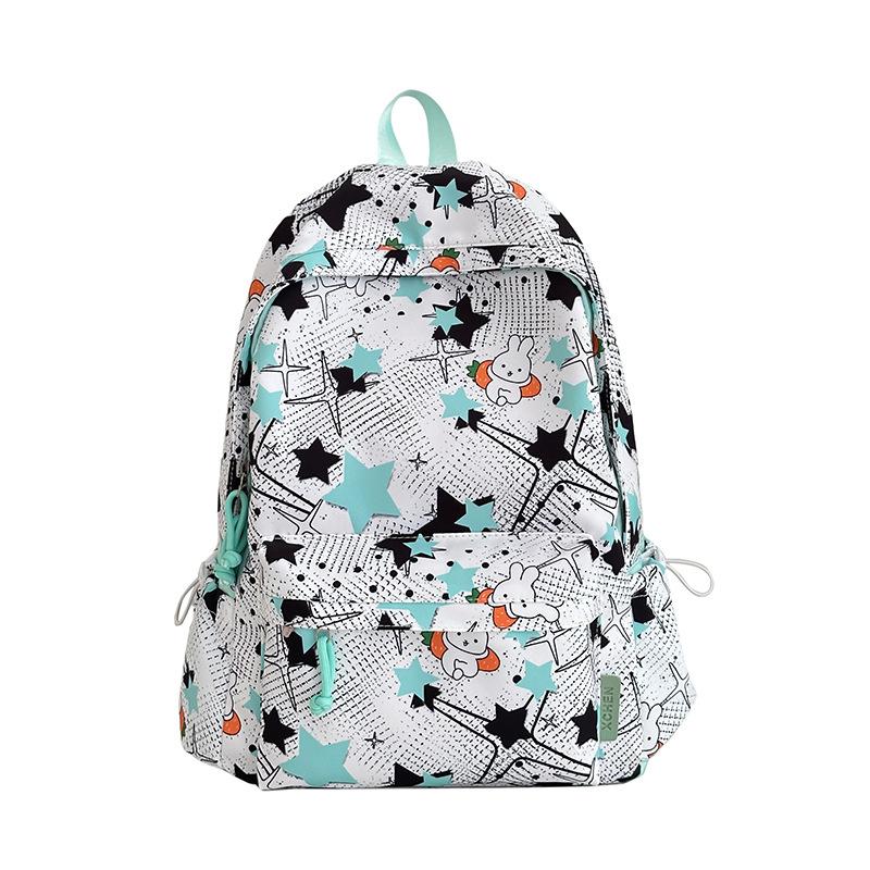 Autumn large-capacity backpack 2025 new Korean version of fashion printing stars versatile high school student schoolbag tide